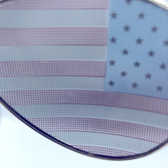 UNISEX FLAG PRINT AVIATOR SUNGLASSES EXCELLENT CONDITION UV PROTECTION. - Picture 11 of 12
